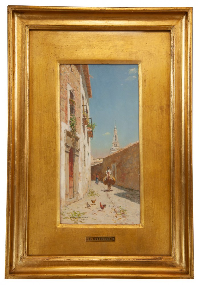 ernesto gutierrez hernandez: Calle en Toledo datato 1900